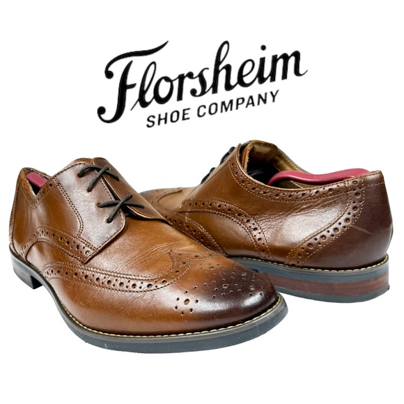 Florsheim Wingtip Derby‎ in Brown Leather Men’s Size 10 1/2 D main image 6